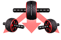 Rouleau abdominal ONESTARSPORTS avec tapis de genou gratuit, équipement de musculation, exercices musculaires, équipement de gym, rouleaux abdominaux pas chers