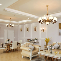 Luminaires suspendus LED de luxe européens pour salon, style rétro américain, pour restaurant, chambre, villa, hôtel, magasin de vêtements, café, lustre