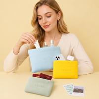 PAILUN Trousse de Maquillage Rembourrée - Pochette de Toilette Imperméable Multicolore - Étui de Voyage de Luxe - Trousse de Maquillage Chic