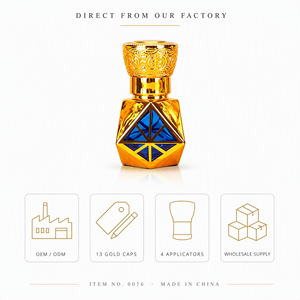 Botella <span class=keywords><strong>de</strong></span> Perfume <span class=keywords><strong>de</strong></span> Vidrio Vacía <span class=keywords><strong>de</strong></span> 8ml con Marco Dorado, Cristal Facetado, Pulverizador Roll-On y Varilla <span class=keywords><strong>de</strong></span> Inmersión, Recargable, Venta al por Mayor Directa <span class=keywords><strong>de</strong></span> Fábrica - Product Image 5