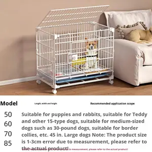 Tekerlekli Küçük İç Mekan Köpek Kafesi Demir Kafes Taşıma Kafesi İstiflenebilir Evcil Hayvan Köpek Evi Villa - Product Image 2