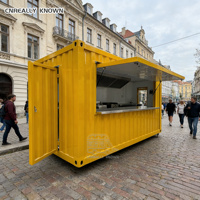 Stand entièrement équipé, design innovant, grande vitrine de vente, bar de conteneur de luxe avec cuisine