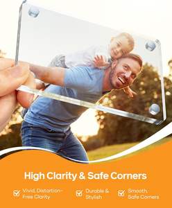 Cadre <span class=keywords><strong>photo</strong></span> magnétique personnalisé en <span class=keywords><strong>acrylique</strong></span> haute définition, cadre <span class=keywords><strong>photo</strong></span> de voiture personnalisé pour l'affichage de photos de famille ou personnelles - Product Image 5