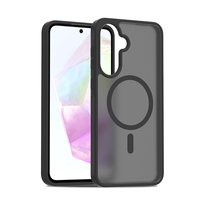 Étui de téléphone magnétique Silver Shield pour A36/A56 avec toucher lisse, protection antichoc et anti-chute