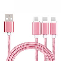 Kabel Data Pengisian Cepat USB Type-C 3A dengan Desain Anyaman Nilon untuk Ponsel, Earphone, Smart Watch, Garansi 12 Bulan