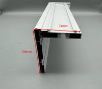 Corniche en aluminium pour rideau, grande taille, à fixation murale ou au plafond, avec boîte dissimulée pour rideau