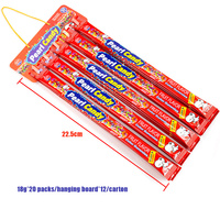 Hete Aanbieding Zure Lange Strip Gummy Candy 18g Gemengde Fruit Smaak Kleurrijke Kraal Zachte Snoepjes 20 Strips Hangende Groothandel OEM