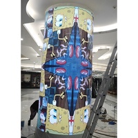 Écran LED circulaire flexible et incurvé pour salle de presse intérieure, affichage couleur, idéal pour les expositions et salons professionnels, colonne cylindrique