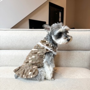 Vêtements pour animaux de compagnie en gros, robe pour animaux de compagnie en dentelle blanche à col rond, brodée de pommes, pour chiens et chats de petite et moyenne taille, Schnauzer, Malteuse - Product Image 5