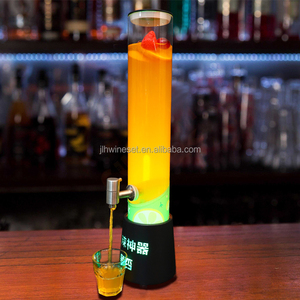 Bar Nightclubs KTV Party Restaurant <b>LED</b> Light Tower Beer Serving Pitcher Cool Beer <b>Tube</b> Dispenser Stainless Halloween Christmas - Product Image 1