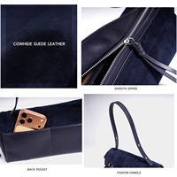 Sac à bandoulière en cuir véritable suédé de vachette OEM, sac à rabat vintage, sac bandoulière multi-usage, vente en gros, logo personnalisé