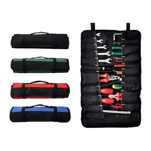 Multi-Purpose 38 Pockets Wrap Roll Tool Bag Organizers Portable Tool Pouch Plumber Screwdriver Spanner Roll Tools Storage Bag