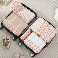 Coloré Polyester Femme Portable Sac De Maternité À La Mode Voyage Stockage Valise pour Sous-Vêtements Zipper Imprimé Fleur Lettre