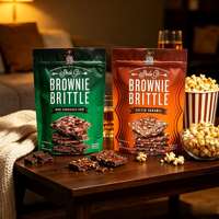 Sachet Doypack Personnalisé Refermable en Plastique Haute Barrière Anti-humidité pour Emballage de Brownies, Brittle, Chocolats et Snacks Croustillants