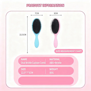 Brosse à poils doux pour femmes, peigne à coussin d'air, massage du cuir chevelu, utilisation sèche et humide, brosse à cheveux pour coiffure - Product Image 3