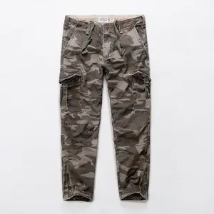 new cotton washed cheap cargo pants camouflage for men