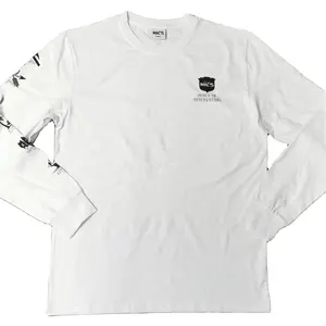 T-shirt in cotone a manica lunga da uomo con stampa Logo personalizzato t-shirt in cotone pettinato 180g t-shirt da uomo a maniche lunghe in cotone