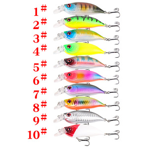 Ytqhxy Leurre Minnow 9,4 cm 8,5 g, leurre dur coulant avec Rattlespin pour la pêche au poisson mandarin, appâts de fond, 10 pièces - Product Image 1