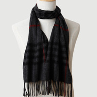 Écharpes en laine 100% pour hommes, 30x180cm, écharpe écossaise de luxe, écharpe d'hiver chaude, logo personnalisé