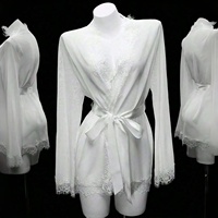B1119 Vente en gros Robe en dentelle noire Ensemble de lingerie transparente pour femmes Vêtements de nuit sexy pour le marché européen et américain
