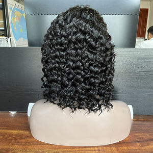 Perruque avec Lace Frontal Wig naturelle du cambodge brut, cheveux courts, 100%, avec Closure, sans colle, emmêlé, avec Lace HD, pour femmes noires - Product Image 3