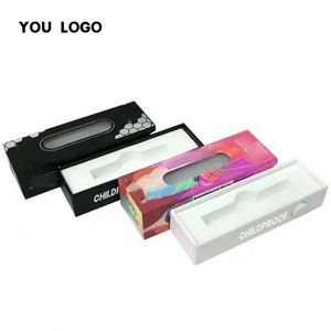 Slide Drawer Box Custom Logo 1ml Packaging for Child Resistant Cardboard Box With <b>Clear</b> Plastic Window - Product Image 5