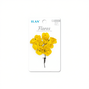 ILAN Fiori di Carta Gialli 20cm 12 Pezzi per Artigianato e Decorazioni - Product Image 1