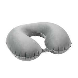Almohada de Viaje Inflable en Forma de U, Soporte para el Cuello de Terciopelo, 28x26x14cm, Almohada Portátil para Avión, Esencial para Viajes - Product Image 1