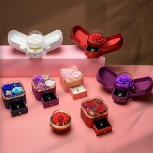 Forever Flower nouveau modèle Double porte ensemble de bijoux <span class=keywords><strong>nid</strong></span> <span class=keywords><strong>d</strong></span>'oiseau unique pour la saint-valentin noël remise des diplômes cadeau de fête des mères - Product Image 2