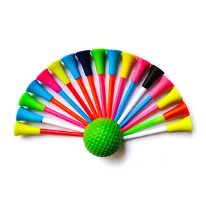 Double Layer Ball Stud Rubber Sleeve Plastic Tee Holder Custom Golf Tees Plastic