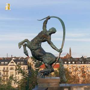 Escultura de <span class=keywords><strong>Centauro</strong></span> de Bronce Tallada a Mano, Tamaño Real, Decoración Moderna para Jardín o Parque al Aire Libre - Product Image 3