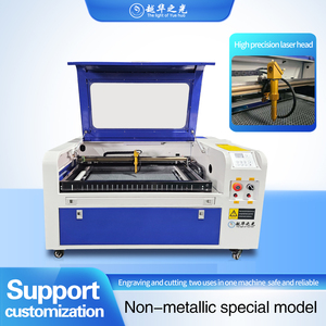 เครื่องแกะสลักเลเซอร์ซานตง 4060 6090 เครื่องตัดเลเซอร์ CO2 อุตสาหกรรมสำหรับแกะสลักหิน ไม้ แก้ว คริสตัล CNC แบบใช้น้ำ - Product Image 2