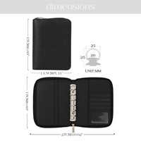 Etsy Meilleure vente A7 Cahier Budget fermeture éclair portefeuille à anneaux classeur A5 Agenda avec enveloppes en cuir feuille de mouche pour cadeau