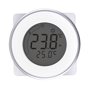 Thermostat de <span class=keywords><strong>chauffage</strong></span> <span class=keywords><strong>au</strong></span> <span class=keywords><strong>sol</strong></span> HT18, écran tactile circulaire, matériau PC anti-inflammable, écologique, régulateur de température 220V - Product Image 3