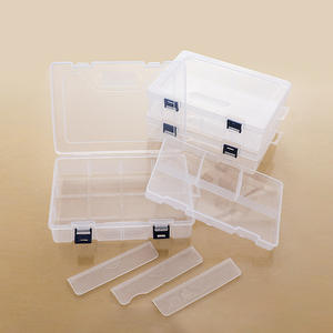 Caja de Almacenamiento Apilable de <span class=keywords><strong>2</strong></span> Niveles con 8 Compartimentos, Caja Organizadora de Plástico para Manualidades - Product Image 4