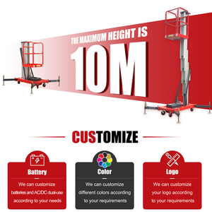 Yeni Elektrikli Adam Kaldırma Platformu 4m 6m 8m 10m 12m 117kg Dikey Mastlı Tek Mastlı Alüminyum Alaşımlı Tek Kişilik Kaldırma Platformu - Product Image 4