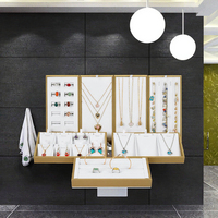 Élégant plateau miniature en cuir PU marron Zhicheng, petit présentoir pour bijoux, exposition en magasin, anneaux, colliers, accessoires de présentation