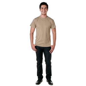 Camiseta de Manga Corta para Hombre, con Logotipo Personalizado, Lisa, Transpirable, de Primera Calidad, Estilo Urbano con Hombros Caídos - Product Image 1
