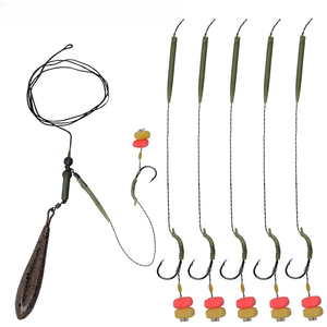 Aparejo de pesca de carpa, aparejo de helicóptero, aparejo de <span class=keywords><strong>Dropshot</strong></span>, peso, aparejo inferior, línea trenzada, anzuelo de cebo de maíz para tenca cruciana, besugo - Product Image 1