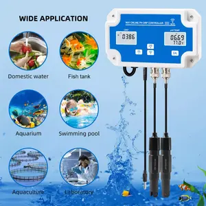 Digital pH ORP Controller Meter Tester regolatore di temperatura Online WiFi Hydroponic pH Controller