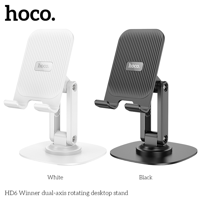 HD6 Flexible Dual Axis Rotating Adjustable Height ABS Plastic Desktop Stand