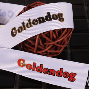 Personalized Silk <strong>Polyester</strong> 3d Embossed Foiled Printed <strong>Custom</strong> Printed Grosgrain <strong>Ribbons</strong> for Gift Wrap - Product Image 5