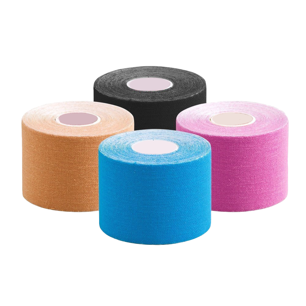 Популярная эластичная бандажная лента кт из хлопка 10 см, кинезиологические ленты для коленей, розовые, черные, желтые, красные, синие, OEM