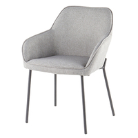Accoudoir en tissu moderne, chaise de salle à manger, petit déjeuner, Bar, café, cafétéria, restauration en métal, hôtel, Restaurant