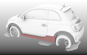 Falda Lateral Aerodinámica Tipo EPA para Fiat 500 S3 - Componente de Carrocería Premium de Fibra de Vidrio - Product Image 2