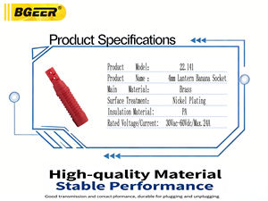 Connettore Femmina Tipo Banana da 4mm in Ottone Stampato a Iniezione, Terminale Femmina in Metallo per Cablaggio Elettrico - Product Image 2