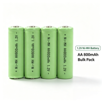 Batterie rechargeable Ni-MH 1,2 V AA 800 mAh à faible autodécharge pour l'électronique grand public, jouets, lampes de poche – Vente en gros OEM