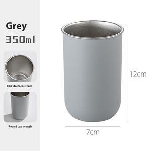 Taza desechable de acero inoxidable para enjuague bucal, taza de cepillado Simple para parejas, patrón de cepillo de dientes para niños, lavado de dientes - Product Image 4