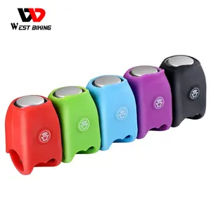 WEST BIKING-bocina para bicicleta, resistente al agua, 120db, 5 sonidos, colorida, para manillar de bicicleta