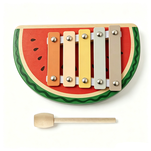 <span class=keywords><strong>Jeu</strong></span> <span class=keywords><strong>de</strong></span> piano en bois en forme <span class=keywords><strong>de</strong></span> pastèque, instrument <span class=keywords><strong>de</strong></span> <span class=keywords><strong>musique</strong></span> pour bébé, jouet sonore, xylophone à 5 notes - Product Image 1
